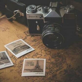 Wallpaper Vintage Retro Camera Map Photos