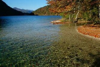 Image Germany Konigsee Lake Nature Autumn Coast