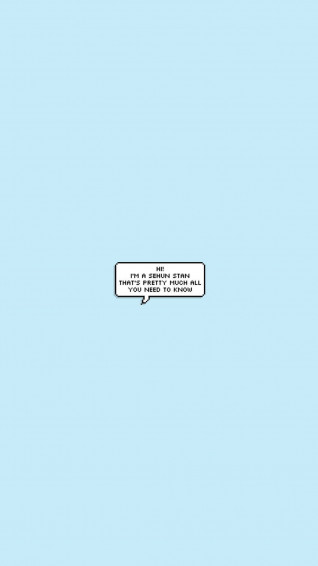 Exo Sehun Stan Blue Aesthetic Quote iPhone Wallpaper