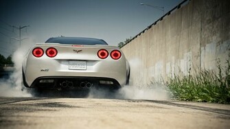 Chevrolet Corvette Zr1 Burnout Smoke C6 Wallpaper Background
