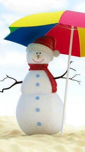 Summer Snowman iPhone 5s Wallpaper iPad