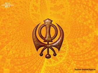 Khanda Sikhism Golden Abstract Wallpaper Computer Background