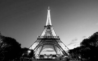 Black And White Eiffel Tower