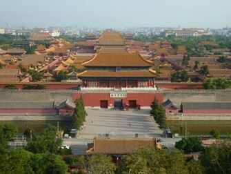 Pixel Desktop Wallpaper Forbidden City From Jingshan