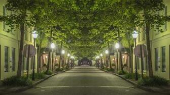 Image Usa Charleston Allee Street Night Lights