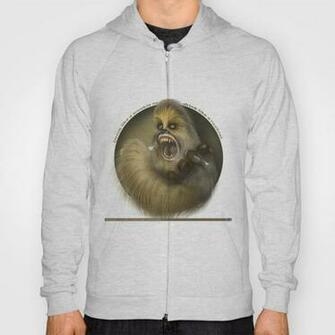 Wookie White Background Hoody By Mattiasstarkenberg Society6