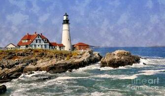 Portland Photograph The Head Lighthouse Maine By Tad Gage