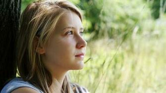 Blondes Women Landscapes Trees Blue Eyes Grass Teen