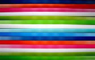 Horizontal Vivid Colored Stripes Wallpaper