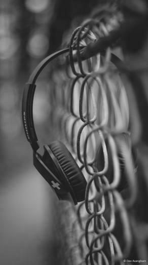 Music Headphone Black White 4k Ultra HD Mobile Wallpaper