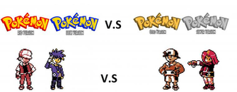 Pokemon Gold Vs Red Wallpaper And Blue