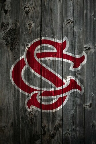 South Carolina Gamecocks Alternate Logo Wood iPhone Background