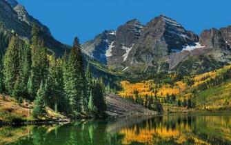 Mountain Valley Lake Pretty Scene Of Mountains Seen From In