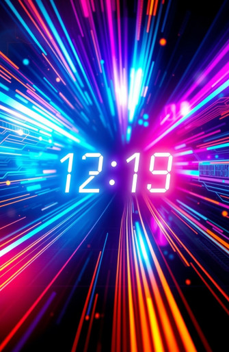 Digital Clock Wallpaper