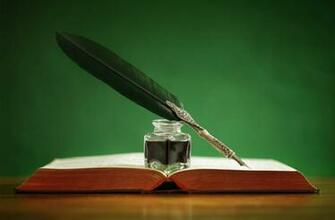Book Pen Ink Bokeh Feather Still Life Wallpaper