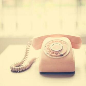 Vintage Phone Photography Pink Retro Telephone On Yellow
