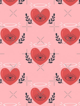 Cute Kawaii Love Print Happy Valentines Day Romantic Red