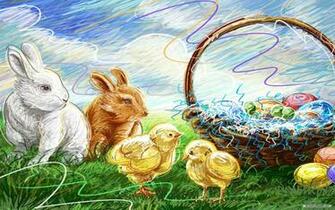 Easter Bunny Background Jpg