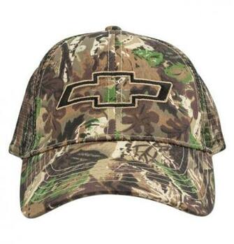 Camo Chevy Bowtie Hat Mesh