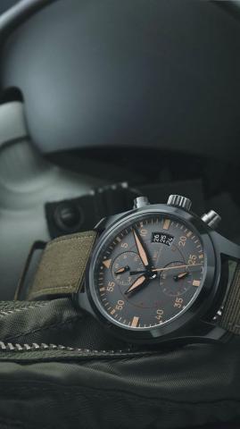 HD Wallpaper Black Chronograph Watch Iwc Portrait Display Time