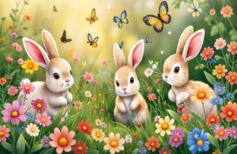 Cute Bunnies Wallpaper