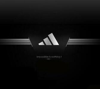Brand Logo Adidas White And Black Dark Wallpaper