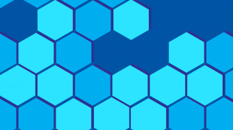 Blue Cyan Minimalism Geometry Vector Gradient Hexagon