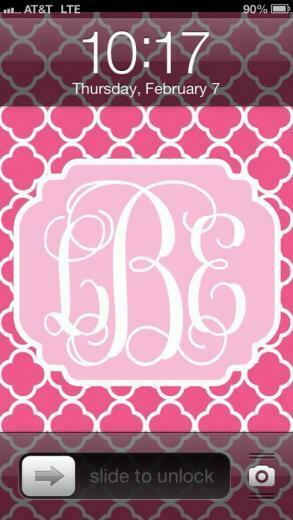 Phone Monogram Wallpaper