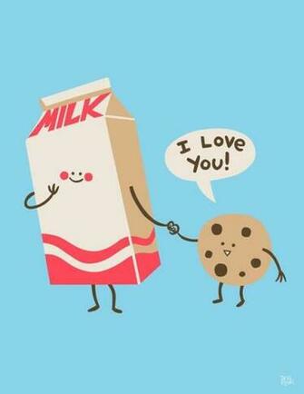 Cookie And Milk iPhone Wallpaper