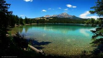 Wallpaper Lake Edith Jasper National Park Alberta Canada
