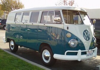Vw Buses Blue White Bus