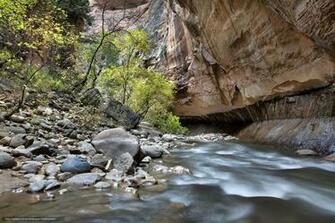 Wallpaper Virgin River Zion National Park Utah Desktop