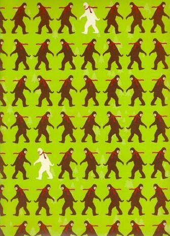 Bigfoot Winter Wrapping Paper Sheets Sourpuss Clothing