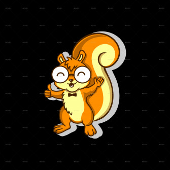 Happy Cartoon Squirrel Thumbs Up Wallpaper