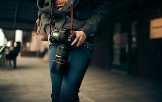 Camera Lens Station Photo Nikon Girl Photographer HD Wallpaper