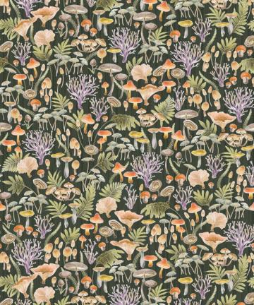 Fungi Wallpaper Vintage Mushroom Milton King Usa