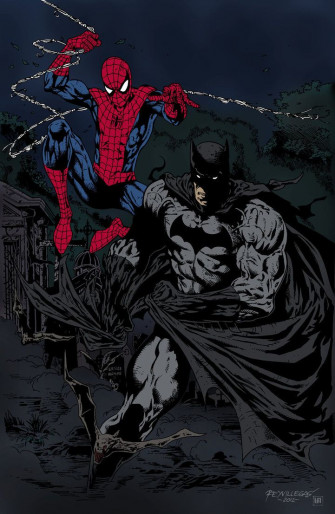 Spider Man And Batman By Rey Villegas Spiderman