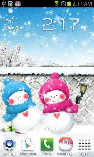 Bigger Funny Snowman Live Wallpaper For Android Screenshot