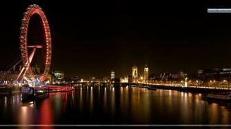 London Wheel Beautiful Night Scene Wallpaper