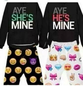Couple Crewneck Sweatshirts Pajama Pants Matching Him And Her