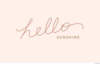 Minimalist Greeting In Pastel Shades Wallpaper