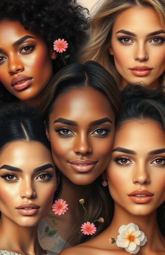 Beautiful Women Faces Wallpaper