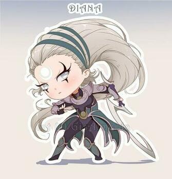 Chibi Diana League Of Legends By Gisalmeida