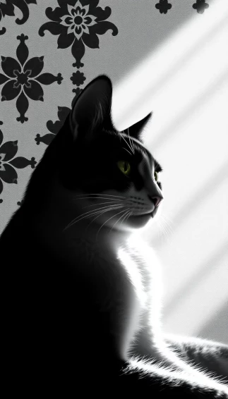 Black And White Cat Wallpaper
