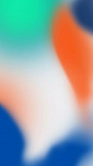 iPhone X Wallpaper Green Orange Blue Mactrast