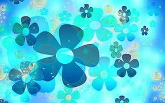 Blue Flowers Wallpaper