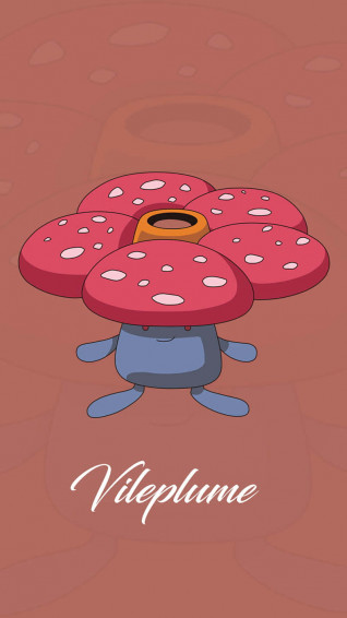 Vileplume Art With A Shadow Wallpaper