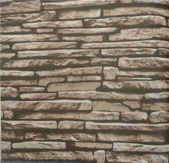 10m 3d Stacked Brick Stone Embossed Texured Tv Wall Pvc Wallpaper