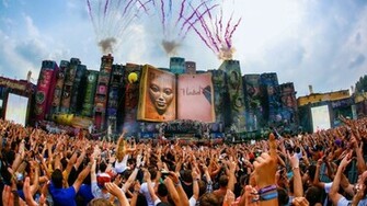 Tomorrowland Laser Show HD Wallpaper