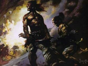 Fantasy Wallpaper Frank Frazetta Flesh Eaters